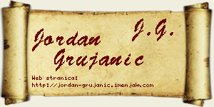 Jordan Grujanić vizit kartica